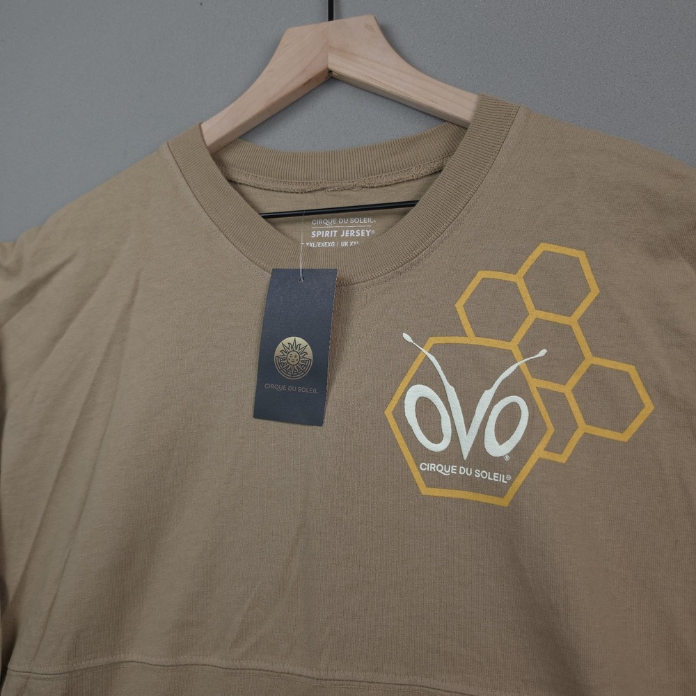 Cirque du Soleil OVO Queen Bee Crop Spirit Jersey Tan NWT Womens XXL Deadstock